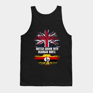 British Grown with Ugandan Roots UK Flag England Britain Union Jack Tank Top